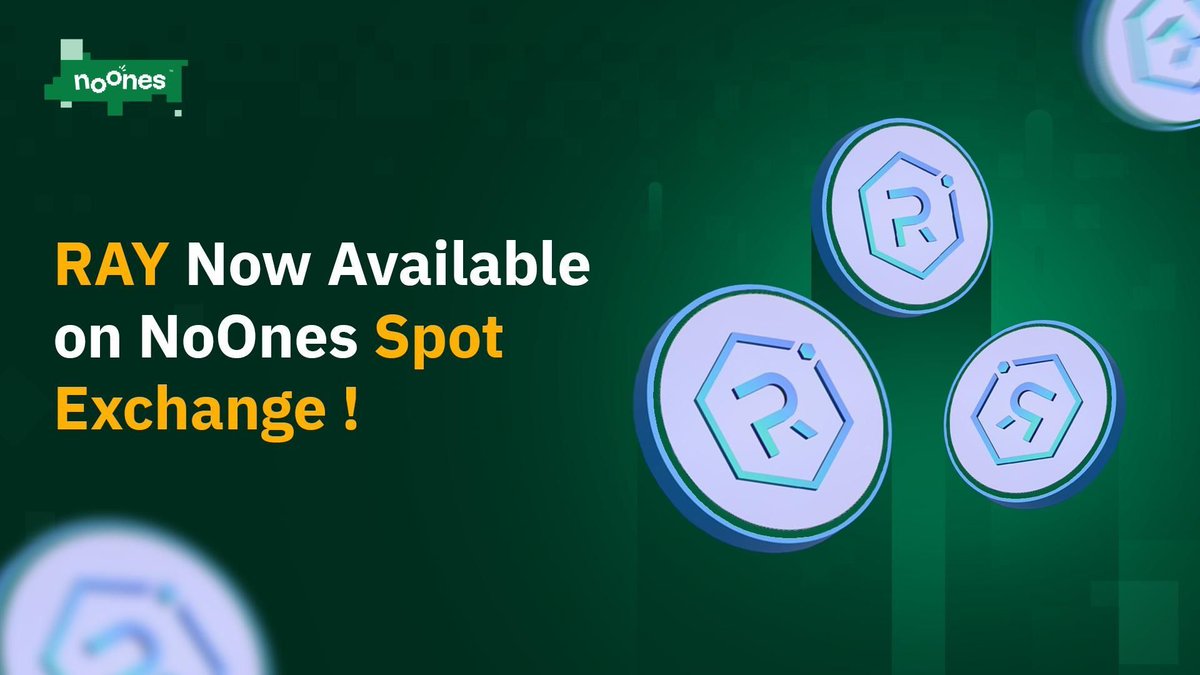 noonesapp's tweet photo. π’ $RAY is officially listed on NoOnes Spot Exchange! π
π Trade Now: https://t.co/OcYYRI7a2T
π¨βπΌ Fun fact: @ray_noOnes meets $Ray! (Our CEO approves. π)
π Deposit & Trade $RAY today!
#RAYToken #NoOnesSpotListing #DeFiRevolution https://t.co/eekQ4Pwc7M