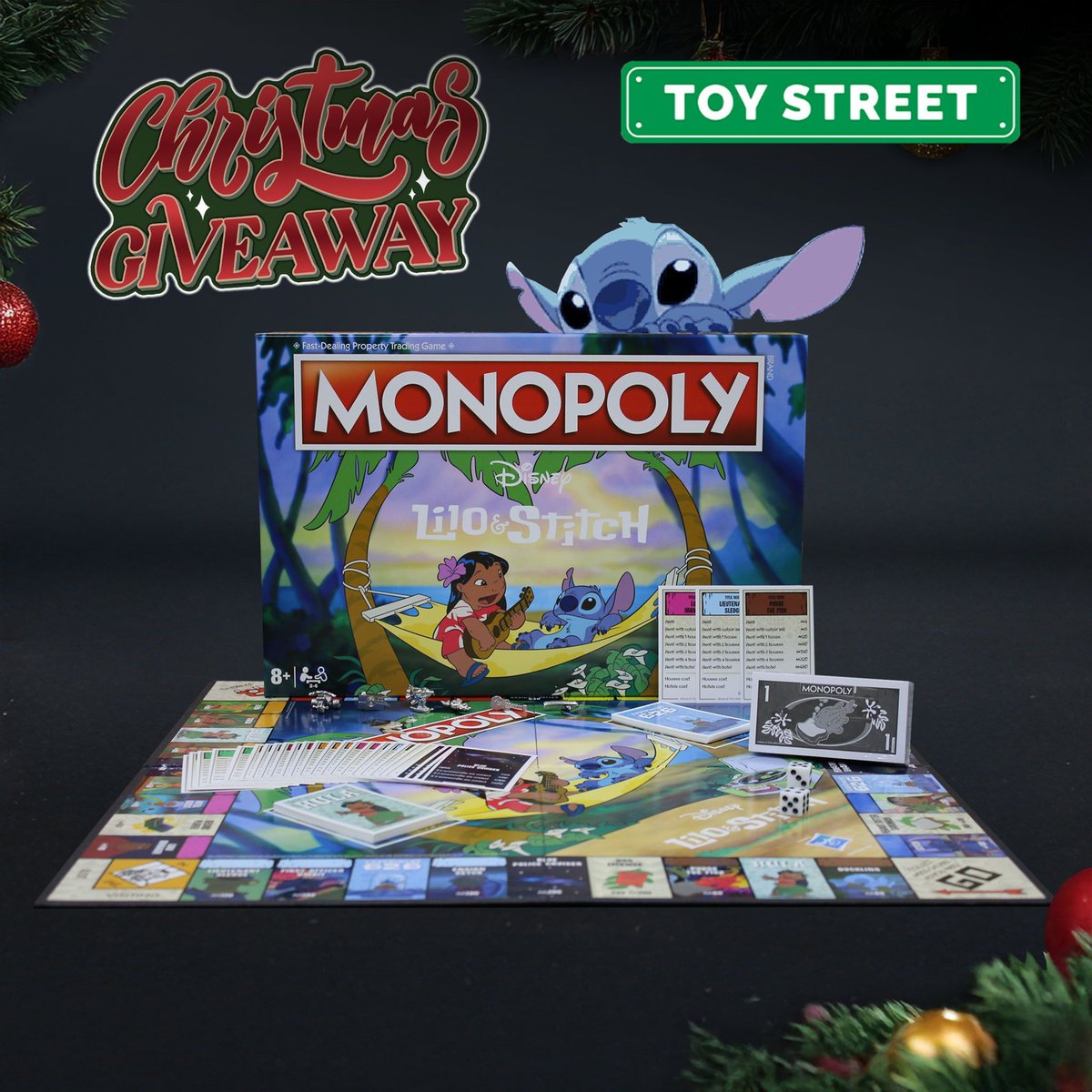 🎄 CHRISTMAS GIVEAWAY #6 🎁

LILO &amp; STITCH MONOPOLY 💙 

To enter:
👍 Like
👍 Follow <a href="/ToyStreetUK/">Toy Street</a>
👍 Tag a Friend
👍 Retweet
👍 Ohana means.....?

T&amp;Cs: UK only. Closes at 10am on 19/12/2024. Winner picked at random.

#win #giveaway #games #monopoly #stitch #disney
