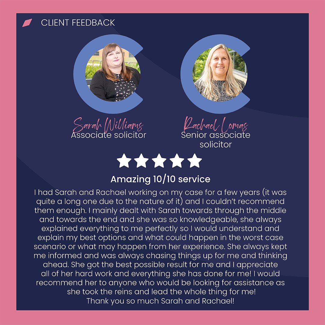 CFG - more than law (@cfgmorethanlaw) on Twitter photo We’re proud to share this amazing review from a client who entrusted us with their long and complex case. Sarah and Rachael’s dedication, expertise, and proactive approach made all the difference.
#MoreThanLaw We’re proud to share this amazing review from a client who entrusted us with their long and complex case. Sarah and Rachael’s dedication, expertise, and proactive approach made all the difference.
#MoreThanLaw