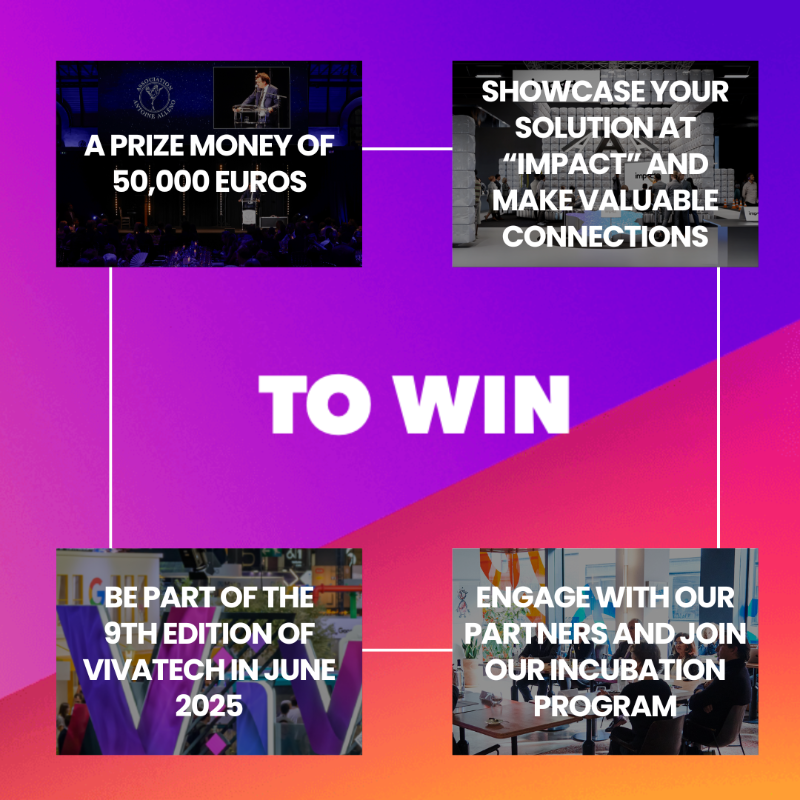 VivaTech's tweet photo. Is your startup focused on road safety? The Antoine Alléno Association’s IMPACT Challenges are your chance to turn ideas into real solutions to save lives!🚦

Why join?
💰Win €50K
🎤Exposure at #VivaTech &amp; Impact Stand
💼Gain incubator access
&amp; more!

Apply by March 31!