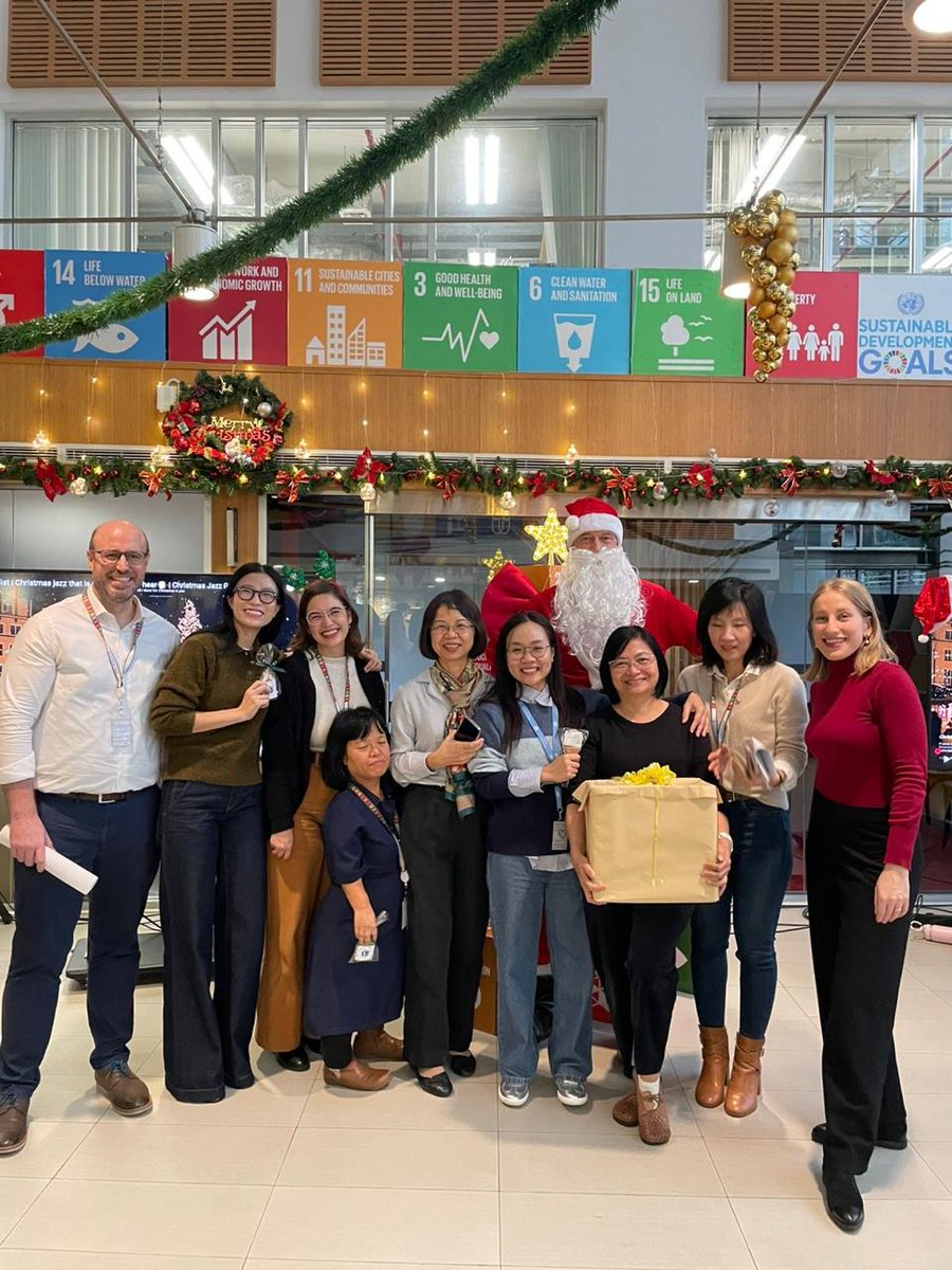 Ending the year on a high note with our incredible team <a href="/UNDPVietNam/">UNDP in Viet Nam</a> ! 🌟🎉 

Thank you for your dedication, hard work, &amp; unwavering commitment to advancing #sustainabledevelopment 

Here's to achieving even greater things together in the new year!

Can you spot our very own 🎅?