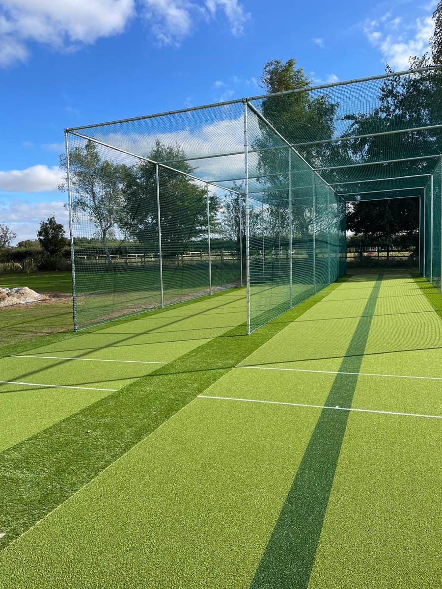DuraSportLtd's tweet photo. Of the facilities constructed during August, @BirchamCricket in Norfolk had the distinction of being the first club in the country to have a Hawkeye / ball tracker lane installed within their facility. https://t.co/oe99yp0xDZ