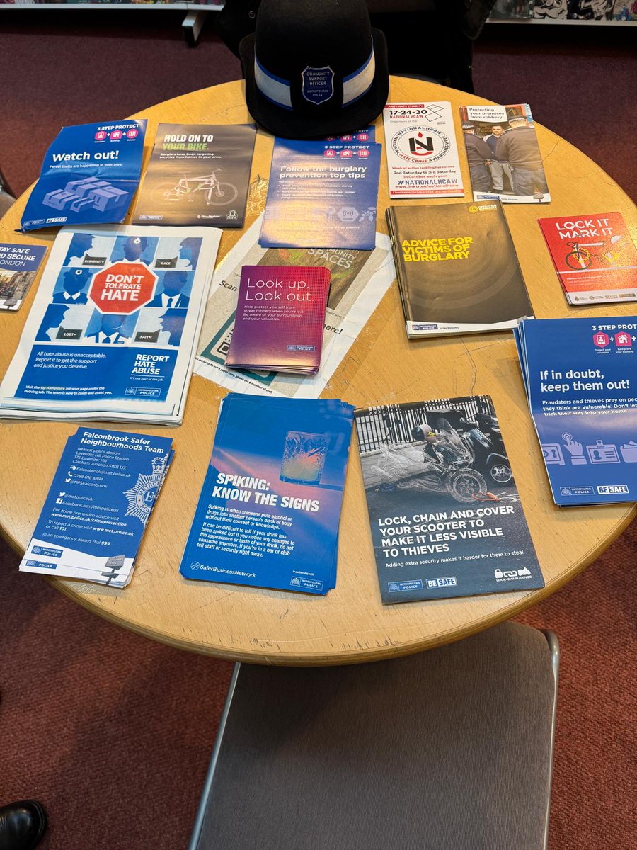 Good afternoon residents!
Falconbrook Ward officers are holding a Cuppa with a Coppa at York Gardens Library until 1pm. Please feel free to pop along if you have any concerns or would like to say hello to your local officers
^7040SW
<a href="/Better_YGLib/">York Gardens Library</a>