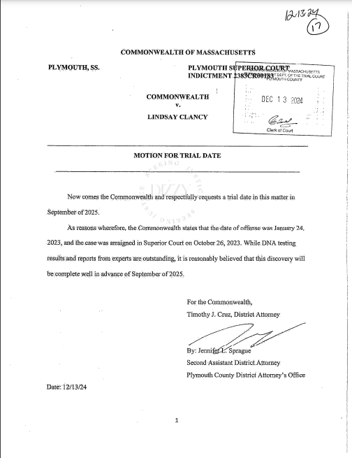 HeyDizzzy's tweet photo. #OnTheDocket for her 1st hearing in months is #LindsayClancy accused in the deaths of her children. Clancy has filed Notice of relying on Lack of Criminal Responsibility Defense &amp; also Motioned for Trial.  

Read Jury Instructions for her defense here:
https://t.co/2wio5YPxFA https://t.co/geUxX4fhSI