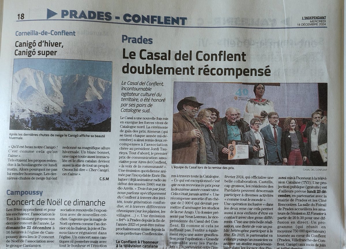 NewsNeus's tweet photo. Very proud of my cultural associacion, today.
#CatalunyaNord @CasalConflent
Great people, great projects, international recognition! #elsPardalets #AiresdelConflent #FirstPrice #comunication #Media #inclusion
😘🤪👍💯😁
@RayGallon @jordiTaurinya
@RadioArrels
@LluisPuigGordi https://t.co/wryJYxTMTC