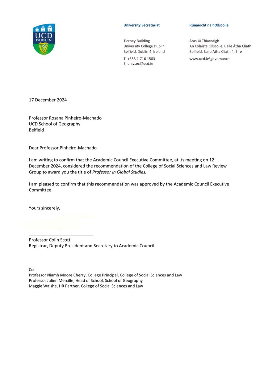 Honoured to receive the title of Professor in Global Studies — a recognition of a career devoted to understanding and engaging with the Global South.
