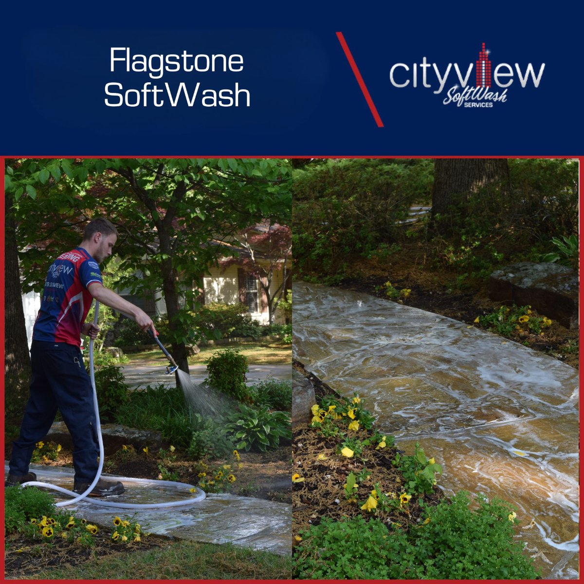 GoCityview's tweet image. Revitalize your sidewalk with SoftWashing – a gentle, effective alternative to harsh pressure washing. Preserve surfaces, prevent damage, and achieve a deep clean that lasts longer. Your walkway will look fresh and new! Call us today! (479)-242-8439