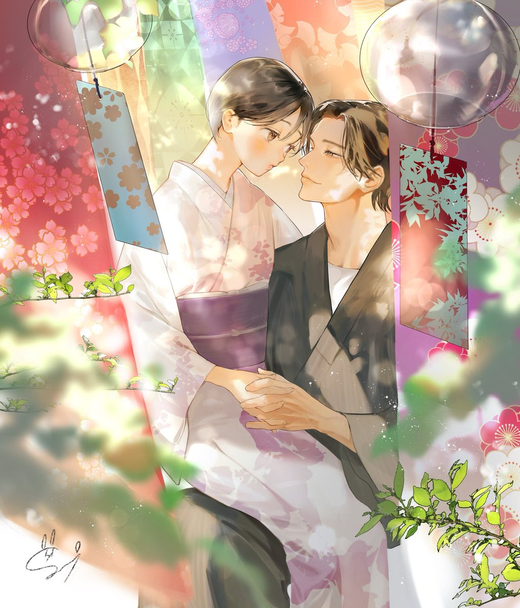 2025年1月10日発売、うみのくらげ先生著『美貌の俳優は人生を賭けて愛したい セクシーな彼の誠実過ぎる求愛』の表紙と挿絵を担当させていただきました!ゆっくり誠実に愛を育む二人と、ヒーローのハヤトくんのギャップ萌えが沢山楽しめる一冊になってます!是非是非お手に取ってお確かめください🎐👘🫧 