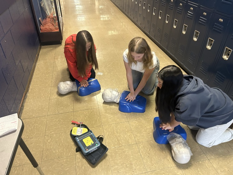 Always a great day when you get to learn to save lives in Health Education. Students are offered American Red Cross certification upon completing the unit.