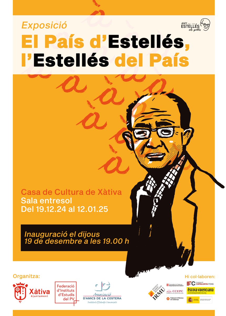 Alfred B. #XUnida❤ (@alfred_bp) on Twitter photo Continuem a l'<a href="/Xativa/">Ajuntament de Xàtiva</a> amb la commemoració dels #CentdEstelles. Demà dijous, inauguració de l'exposició de <a href="/inst_estudis_PV/">Federació d'Instituts d'Estudis del PV</a> i després conferència d'<a href="/ire_mira/">Irene Mira-Navarro</a> Continuem a l'<a href="/Xativa/">Ajuntament de Xàtiva</a> amb la commemoració dels #CentdEstelles. Demà dijous, inauguració de l'exposició de <a href="/inst_estudis_PV/">Federació d'Instituts d'Estudis del PV</a> i després conferència d'<a href="/ire_mira/">Irene Mira-Navarro</a>