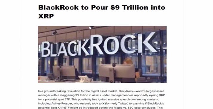 XRP_HAIJI's tweet photo. #XRP ニュース速報🚨
ブラックロックは2025年に $XRP に9兆ドルを注入する予定🚀💥💥

世界最大の資産運用会社ブラックロックは、訴訟が終結に近づくにつれて、潜在的なスポットETFのために $XRP に9兆ドルを注入する準備ができていると明言した😳

上へ上へ🚀📈💥 #XRP https://t.co/2BjQfpp0tM