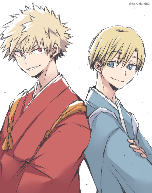 爆豪勝己 「かっちゃんと物間くん過去絵! 」|青緑紫🕰のイラスト
