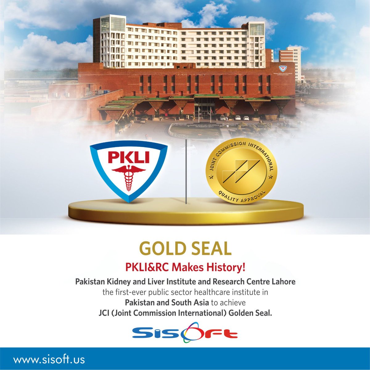 sisoftsocial's tweet photo. We are proud to be a partner of the Pakistan Kidney and Liver Institute and Research Center (Official) #HIS #project, which we have been carrying out..........
#sisoft, #hbys, #his, #PKLI, #HealthcareExcellence, #JCI, #PakistanHealthcare, #GlobalRecognition, #GoldStandard https://t.co/70ohHuegQr