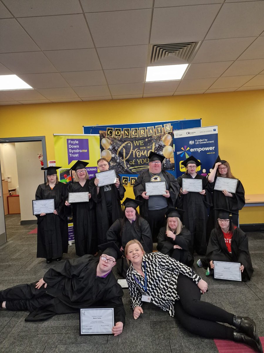 🎉 Big congrats to our 13 graduates! Over 13 weeks, they tackled self-love, confidence, anxiety management, and more at Foyle Down Syndrome in Derry. 💪✨