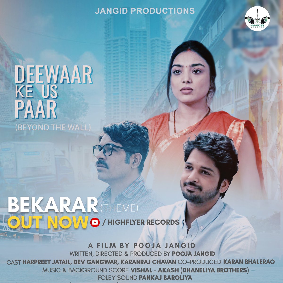 highflyerecords's tweet photo. This Sound track will remind you the emotions of your love 💞

#BekararTheme is Out Now 😍

From the Film "Deewaar Ke Us Paar" (Beyond The Wall) 

YT Link👉🏻https://t.co/7fVLB53Ex2

Give your love 💝

#highflyerrecords #deewaarkeuspaar https://t.co/mYpUsVEMBo