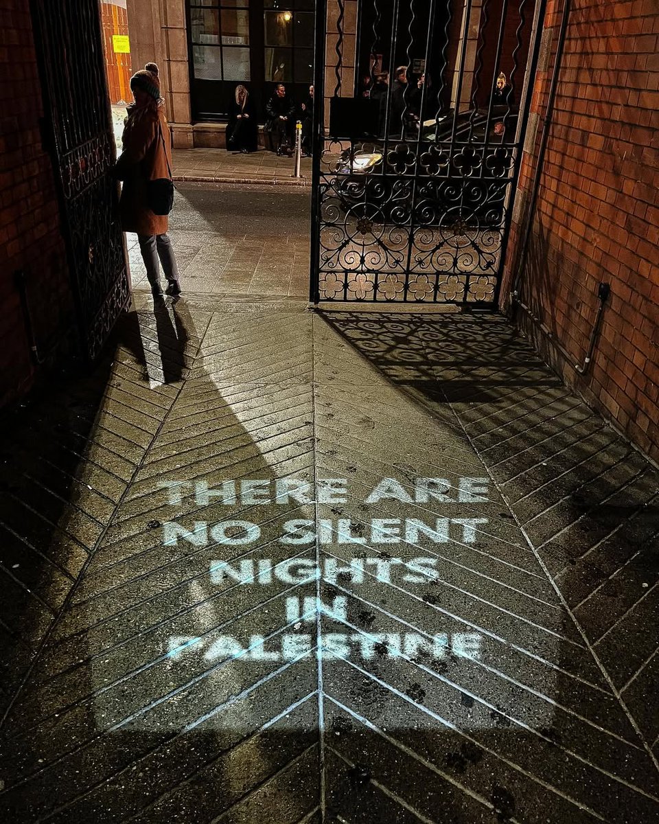 "There are no silent nights in Palestine" 

📍From Ireland