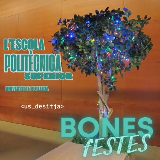 EPS_UdL's tweet photo. L'EPS us desitja unes bones festes! https://t.co/5l5EppjkrR