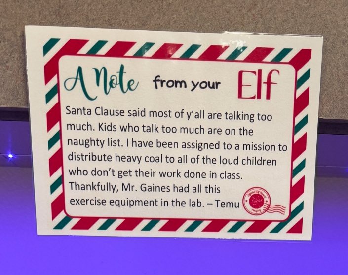 Look what Temu, The Off Brand South Pole Elf, has been up to last night! #ElfOnAShelf  #Temu
