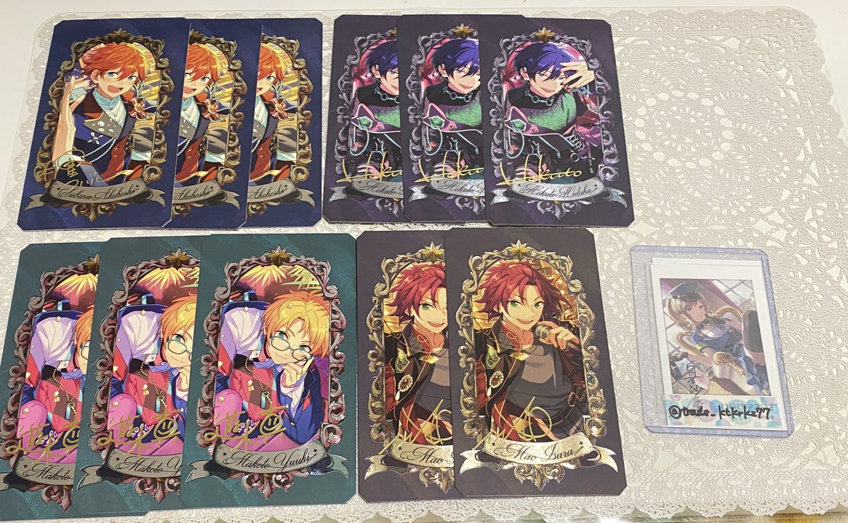 trade_ktkrkz77's tweet photo. 【交換】あんスタ ミュージアムカード Vol.2

【譲】スバル 北斗 真 真緒 宙 夏目 つむぎ みか 宗 晃牙 アドニス 千秋 鉄虎 奏汰 みどり 忍 

【求】司

流星隊含む交換 もしくは キャラ毎のお取引
郵送希望

よろしくお願い致します。 https://t.co/PTWsIW2MIb