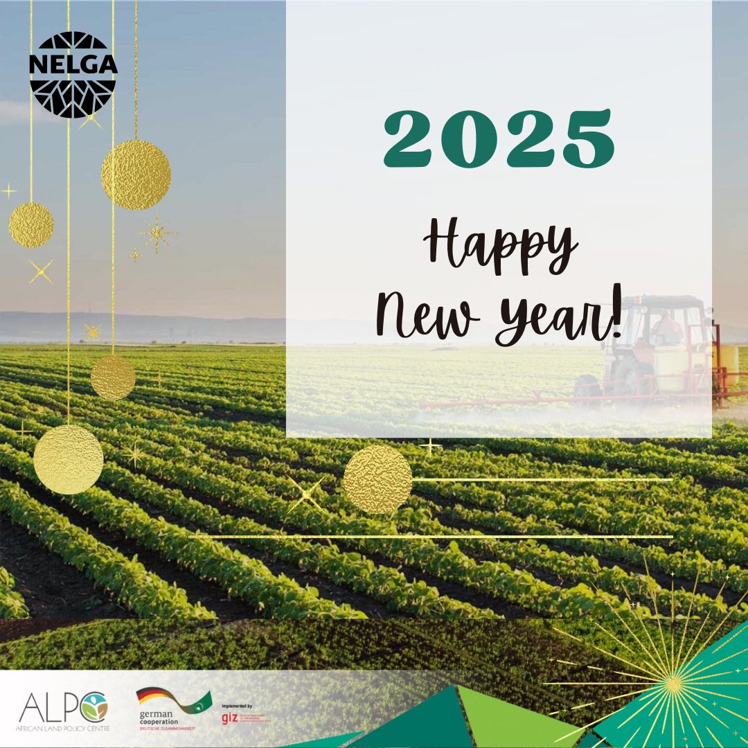 NELGA_AU's tweet photo. 🎉 Happy New Year 2025 from @NELGA_AU!
Here’s to another year of driving innovation, research, and policies that strengthen land governance across Africa.
🌱 Let’s work together for sustainability, inclusivity, and shared success in 2025!
#HappyNewYear #LandGovernance #Africa https://t.co/S3Ta900hOV