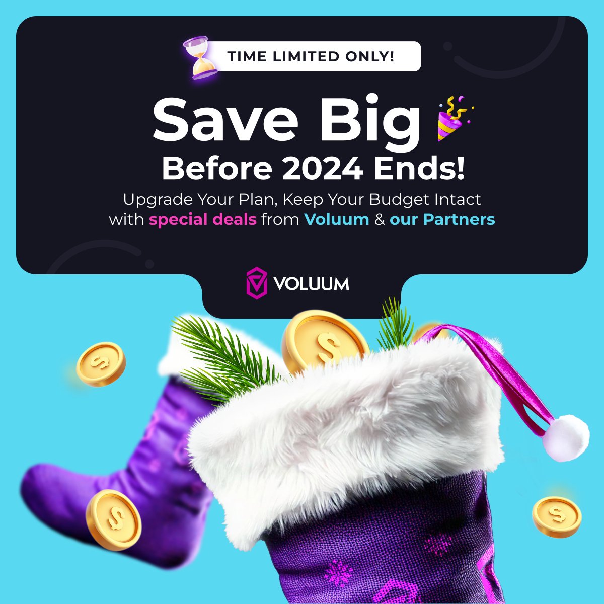 ❄️ We have the perfect gift formula for Winter Holidays:

GREAT price ➕ HIGHER account limits ➕ AWESOME partner deals ➕ FREE TikTok ebook

Check your inbox or visit voluum.com/pricing/ to learn more 🌐

#affiliatemarketing #adtech #adtracking