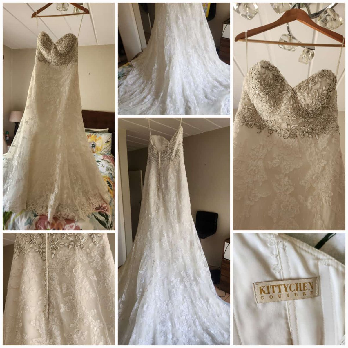 LeratoSQR's tweet photo. Beautiful wedding dress 4 sale.
This full lace gown with hand beaded bodice is perfect for your special, dream day! 
Size: 8 
Original price:R21 000
Selling price:R9 000(onco)
Worn once and professionally dry cleaned. 
Based in Edenvale courier arranged at buyers cost. #Wedding https://t.co/b92cAAevOl