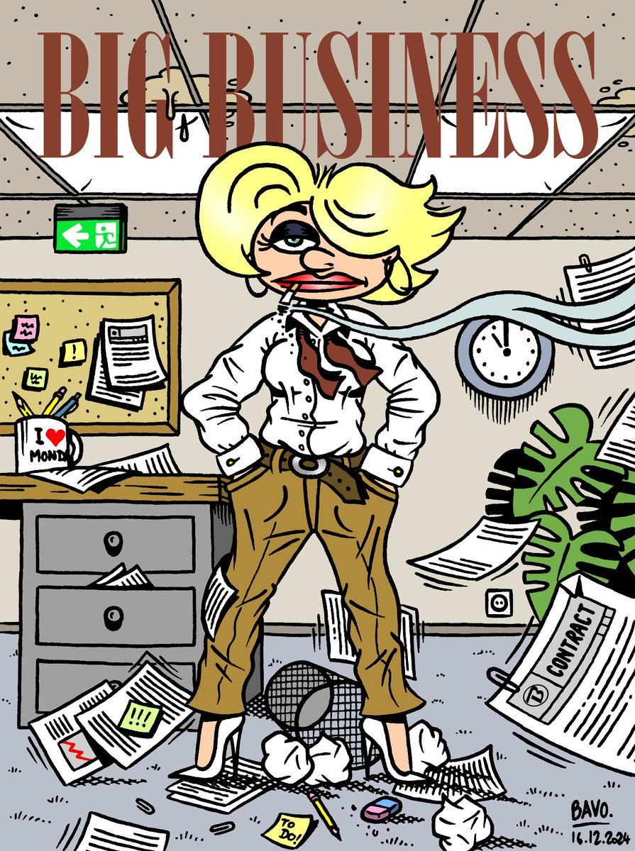 Bavo_Bobelijn's tweet image. Corpcore ☎️📄🖨📂🖊🗃🗑📌📈💼 #cartoon #katinka #corpcore #bigbusiness