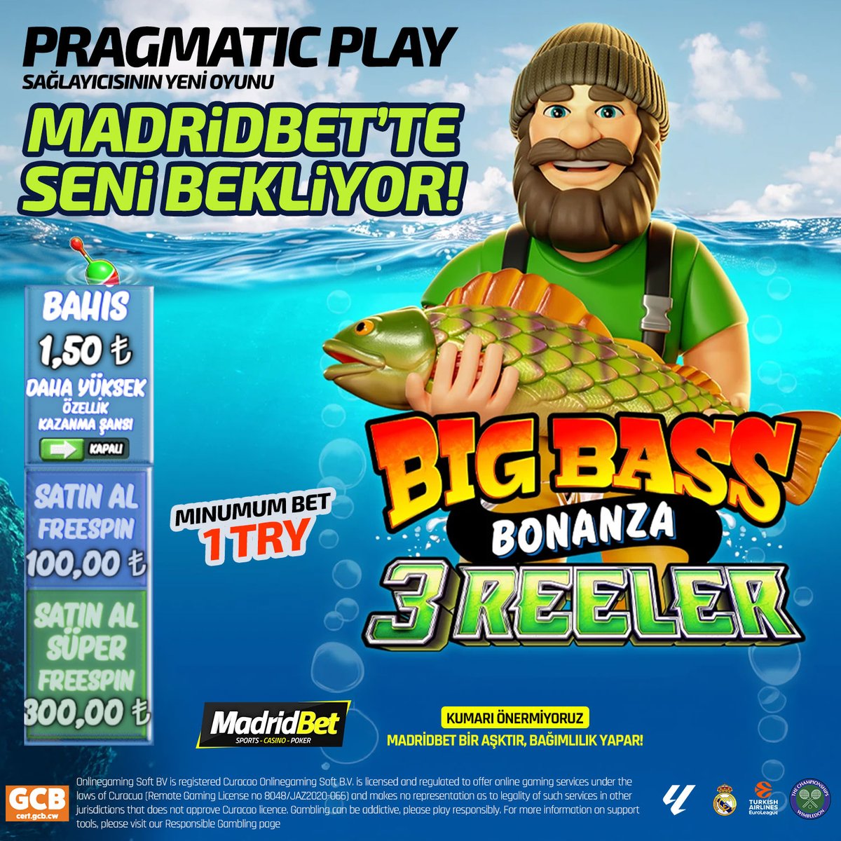 MizahMerit's tweet photo. 🌟🎣 Big Bass Bonanza 3 Reeler MadridBet'te! 🎰

🐟 Sadece 1 TL ile büyük ödülleri yakala!
💎 Freespin, Ekstra Kazanç ve Süper Freespin özellikleriyle kazanmanın tadını çıkar!
🔥 Eğlenirken kazan, büyük av şimdi başlıyor!

🔗 Link yorumda! https://t.co/uf0XicZt1A
