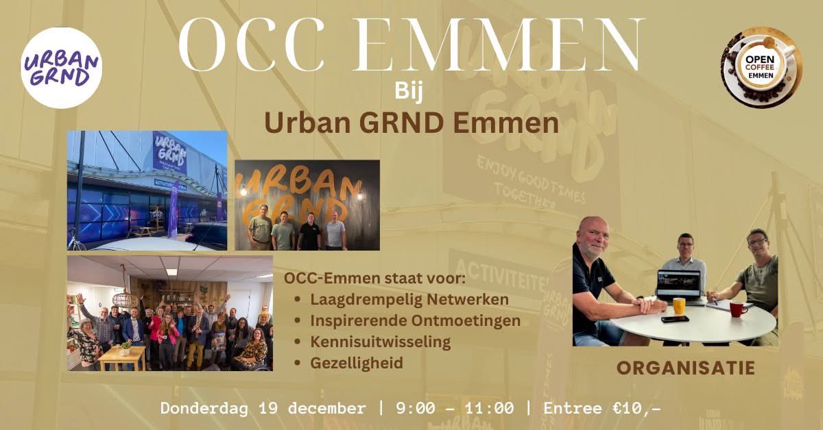 Donderdag 19 december de <a href="/OCCEmmen/">OCC Emmen</a> bij Urban Ground.  Check de website voor opgave !
