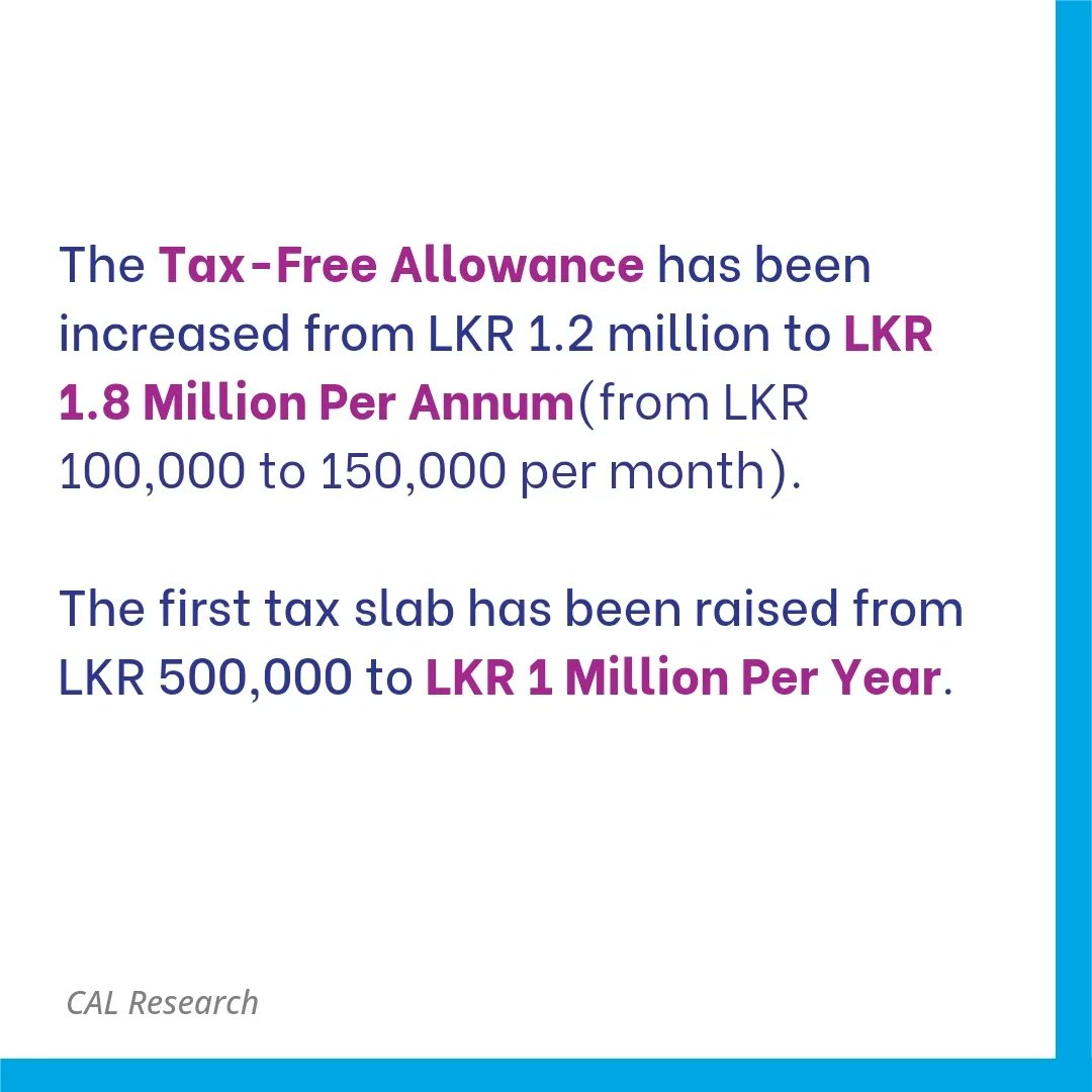 cal_lk's tweet image. New tax changes are here but what do they mean for you? 
Swipe through to see how the updates can impact your income and savings!

Learn More about Taxes here  cal.lk/tax-comparison…

Stay informed. Stay ahead 

 #TaxChanges #WealthManagement #InvestmentInsights #SriLankaFinance