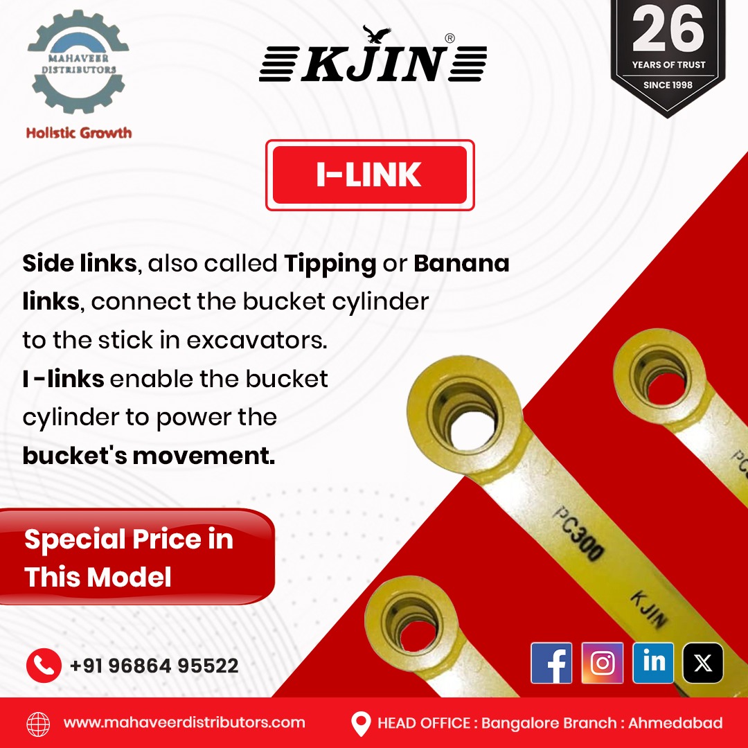 mahaveeritr's tweet image. Get durable side links and I-links for excavators, ensuring efficient bucket cylinder movement. High-quality and affordable! 🛠️💪

#MahaveerDistributors #KJIN #ExcavatorParts #ConstructionTools #BucketLinks #HeavyMachinery #Durability #Efficiency #AffordablePrices #Excavator