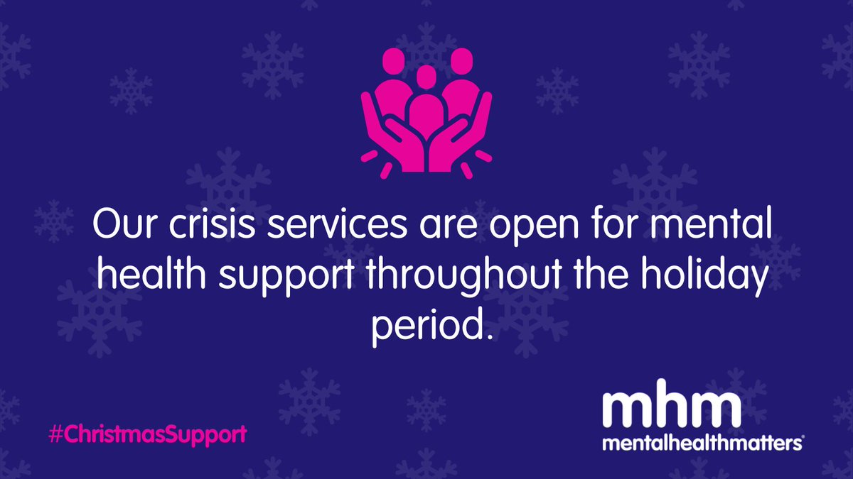 Whether or not you celebrate Christmas, it can be a difficult time for many people. 

It is important to remember that no matter what time of year it is, there is help available and you are not alone. #ChristmasSupport

mhm.org.uk/news/support-o…