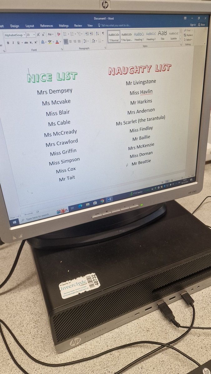Inverclyde Academy Design & Technology Department (@invacadtech) on Twitter photo Then, Indi joined our senior VisComm class and decided to draft a Naughty and Nice list of teachers... See if you made the list ✅❌
<a href="/InvacadPSLT/">Invacad Senior Leaders</a> <a href="/invacad/">Inverclyde Academy</a> <a href="/MsMcCready/">Ms McCready</a> Then, Indi joined our senior VisComm class and decided to draft a Naughty and Nice list of teachers... See if you made the list ✅❌
<a href="/InvacadPSLT/">Invacad Senior Leaders</a> <a href="/invacad/">Inverclyde Academy</a> <a href="/MsMcCready/">Ms McCready</a>