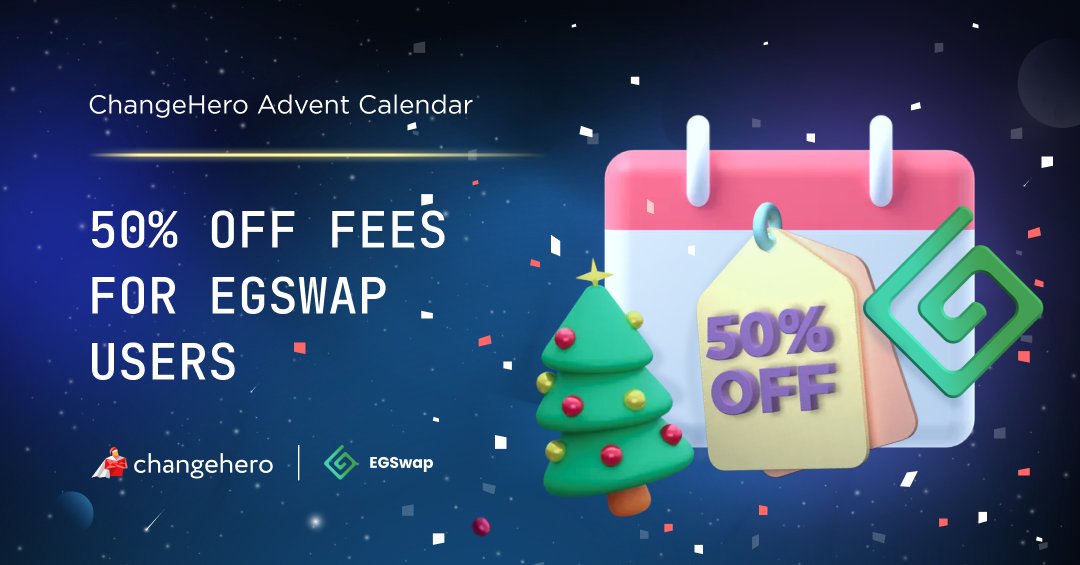 🎉 The ChangeHero Advent Calendar Strikes Again!

Get ready, heroes! We’ve teamed up with <a href="/EGSwap/">EGSwap</a> to bring you an exclusive 50% discount on exchange service fees! 🎁

This special deal is live for one day only, so don’t wait! Swap your crypto through ChangeHero today and enjoy