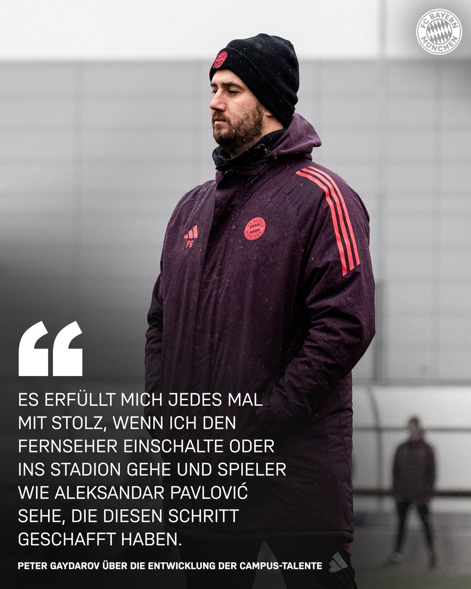 🗣️ „Der FC Bayern war für mich immer der Verein, zu dem ich aufgeschaut habe“

Im Interview mit 𝗳𝗰𝗯𝗮𝘆𝗲𝗿𝗻.𝗰𝗼𝗺 spricht #FCBU19-Cheftrainer Peter #Gaydarov über seinen Werdegang &amp; eine ganz besondere Nachricht von Aleks #Pavlović.

👉 fcbayern.com/241217ITVPG

#FCBayern