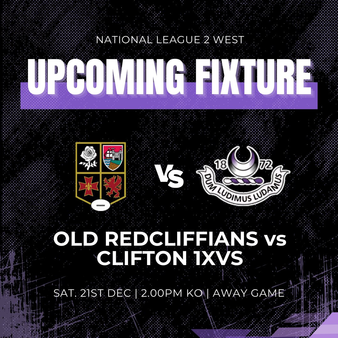 cliftonrugby's tweet photo. ๐ช This Saturday๐ช
๐ Clifton 1st XV vs @OldRedsRFC (A)
โฐ KO 2.00pm
๐ Wanderers vs @GLRFC (H)
โฐ KO 3.00pm
๐ Misfits vs @AvonmouthOBRFC (A)
โฐ KO 2.30pm
#upcomingfixtures #cliftonrfc #cliftonrugby #wanderers #misfits #saturdayrugby #matchdaylunch https://t.co/tjZrv20kcF