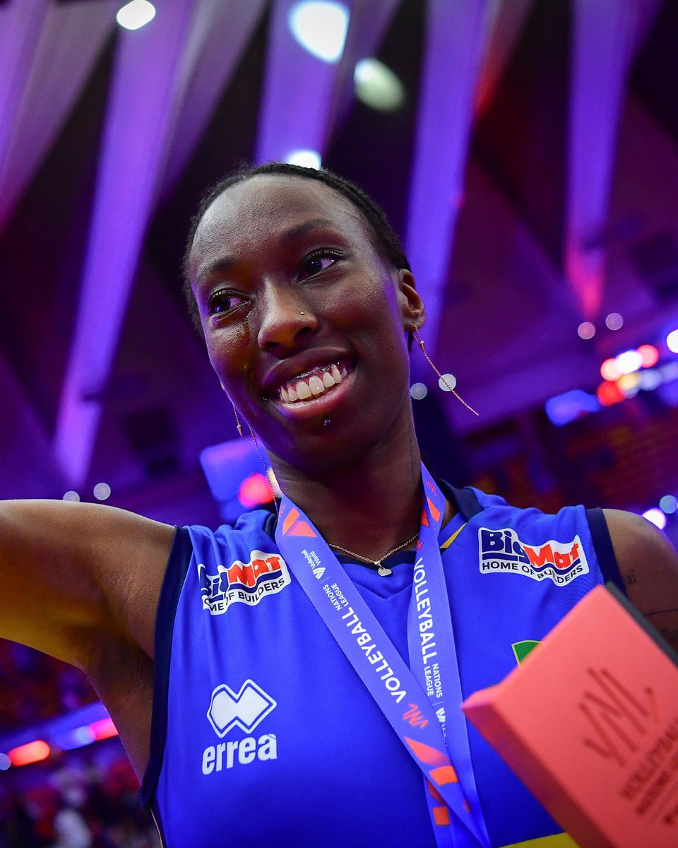volleyballworld's tweet photo. 🎉 Happy 26th Birthday, Paola Egonu! 🎂🏐

What an unforgettable year it has been 🌟 She didn’t just shine - she made history!

🏆 2024 VNL Champion &amp; MVP
🥇 Paris Olympics Gold Medalist &amp; MVP

What do we wish for you next, Paola? That it may be a happy and fulfilling year, https://t.co/IRjsrYAXV4