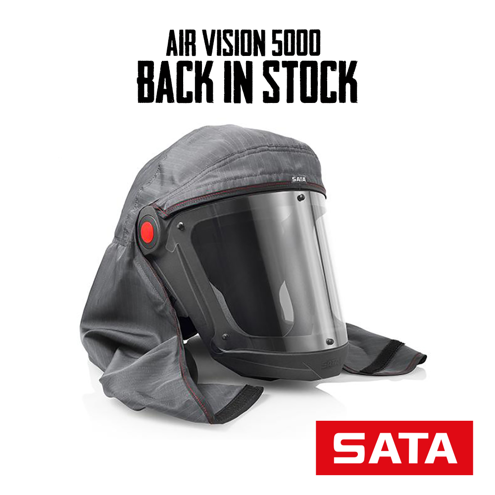 SATA Air Vision 5000 Back in Stock.

Ingenious design, light, compact belt. Superb comfort.
For 
Car Refinish
Yacht &amp; Boat Building
Industrial Applications
Airbrush &amp; Design
Carpentry

#sata #air #protection