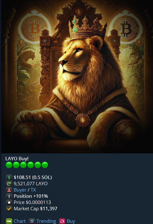 layocoinsol's tweet photo. #HODL #ToTheMoon #Crypto #memecoin #RoarWithLayo #LayoCoin https://t.co/vEtNbNijzc