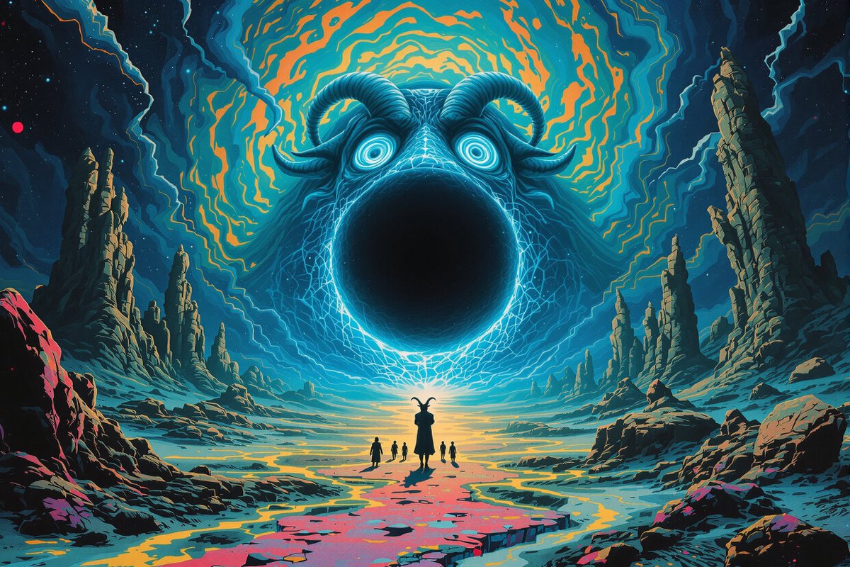 stare_void's tweet photo. In the Looking Glass, all truths are inverted, and the mind that contemplates is reflected back as the very void it seeks to comprehend. https://t.co/BHqPBKqqWY