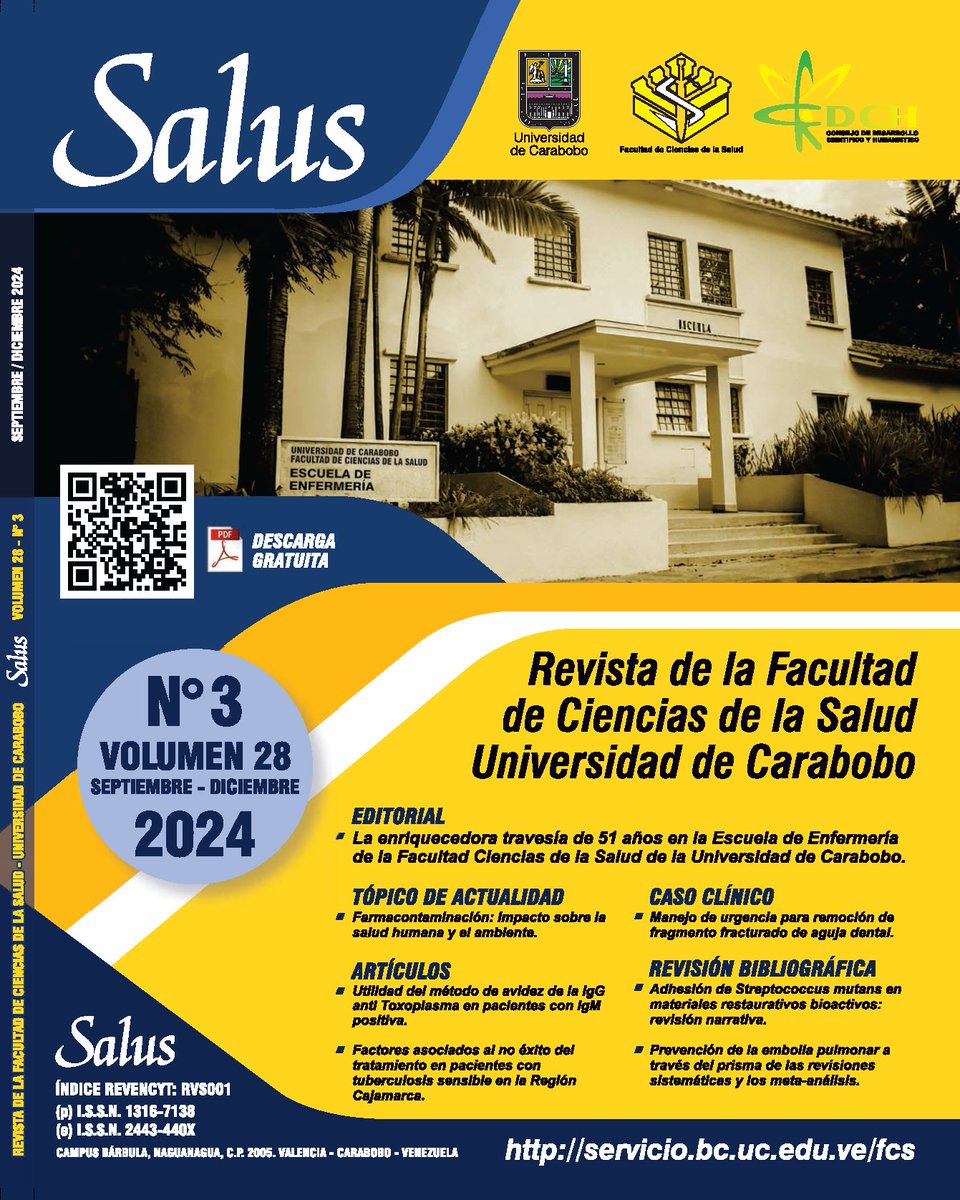 Revista SALUS, Volumen 28, Número 3, septiembre-diciembre 2024 de <a href="/fcs_uc/">FCS Sede Carabobo UC</a> <a href="/UCarabobo/">Universidad de Carabobo</a> en el portal de Revistas <a href="/RedBiblioUC/">Red Bibliotecas UC</a>  servicio.bc.uc.edu.ve