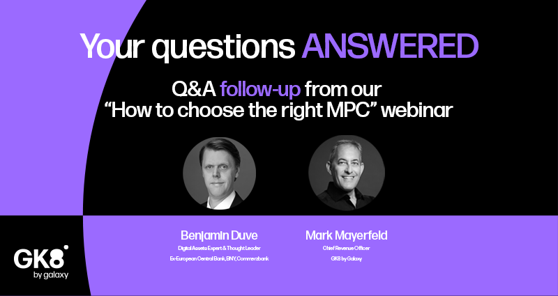 We didn’t have time to answer every question we got during the live Q&amp;A of our webinar, “How to choose the right MPC,” so we’ve put together this quick read to address all of them!

👉 Read here - gk8.io/blog/choose-th…