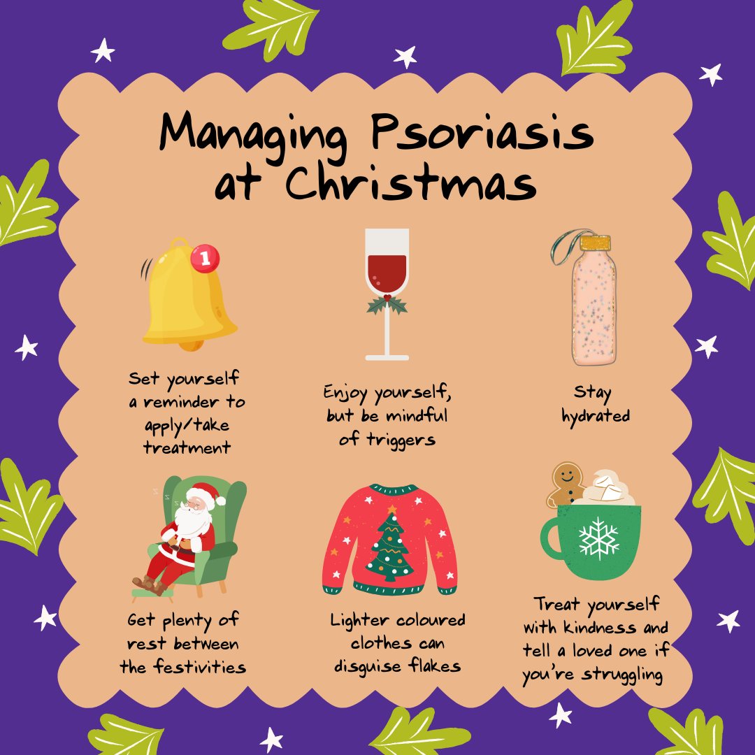 Just a few tips from us on how to manage #psoriasis this Christmas🎄

What did we miss? Let us know!