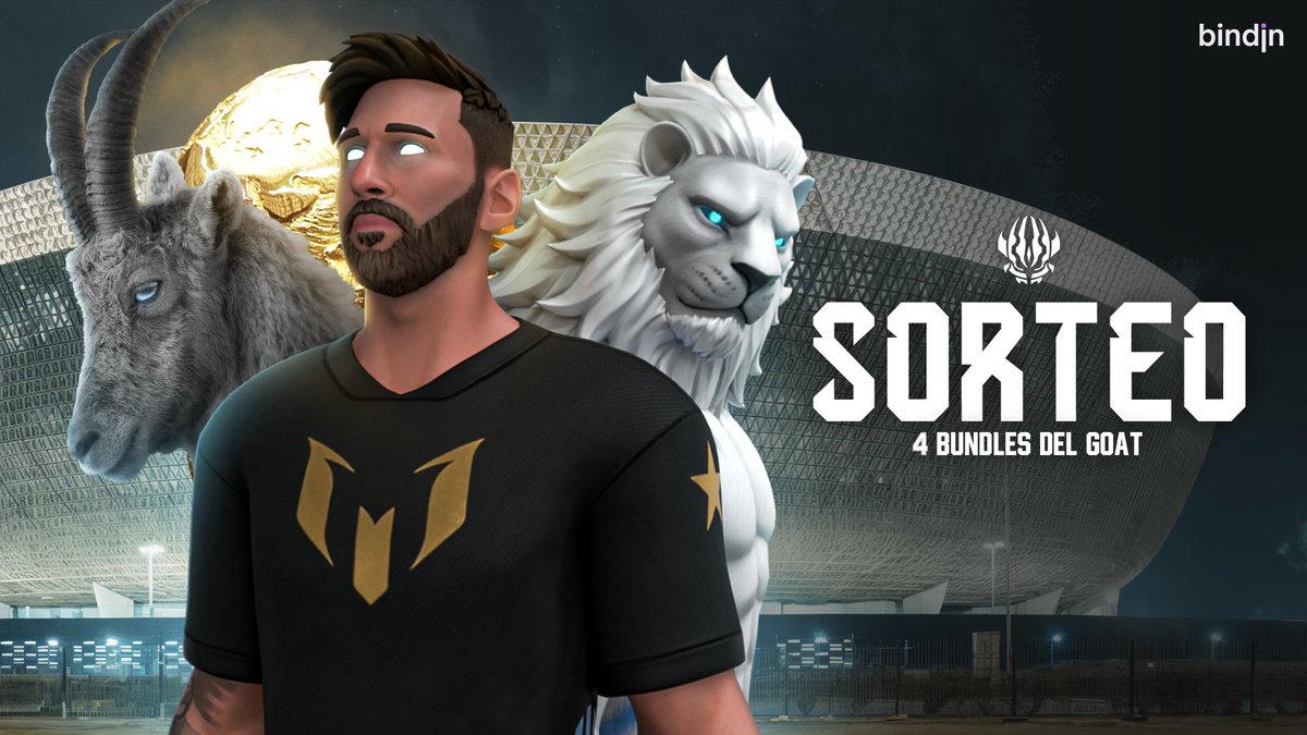 SORTEO de 4 packs del G.O.A.T de la mano de <a href="/bindin_gg/">Bindin</a>! 🥳🐐

📲 Participa del sorteo con el siguiente link:
bindin.gg/organization/T…

(El único requisito es hacerse la cuenta y darle al botón de participar!) 

Recuerda etiquetar a un amigo para sumar mas chances! 💚🖤

⏳