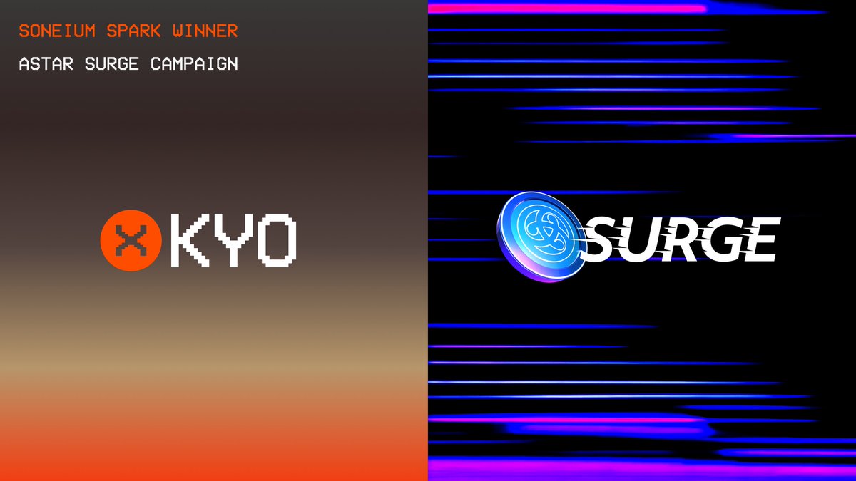 🚀 Pre-Deposit for the Astar Surge campaign has officially begun!

Start your deposit now and earn points redeemable for $KYO at our TGE

Don’t miss this chance to shape the future of the Soneium ecosystems 

👉 quest.kyo.finance

🌊 Go Mainstream, Kyo Mainstream!