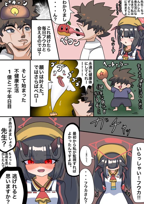 #ブルアカ #愛清フウカ 

『しばらくシャーレには帰らせません』 