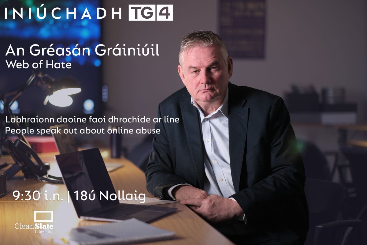 Web of Hate. Victims of online abuse  speak out. Iniúchadh TG4/TG4 Investigates. Tonight <a href="/TG4TV/">TG4</a> at 9.30.