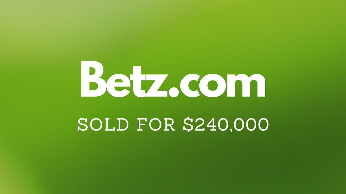 Yesterday saw $862k in domain name sales including:

$240,000 Betz․com
$39,000 CoreResources․com
$34,995 MegaScore․com
$25,000 Risk․gg
$20,000 CryptoCoinMarket․io
$9,800 Nano․co

Full list 👉 namebio.com/daily

#Domains