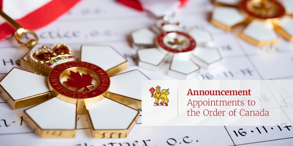GGCanada's tweet image. #GGSimon is pleased to announce the appointment of 1 Companion, 24 Officers, and 63 Members to the #OrderOfCanada.

To learn more about the outstanding contributions of these individuals, visit:  ow.ly/Q07y50UtiSf

#GGHonours