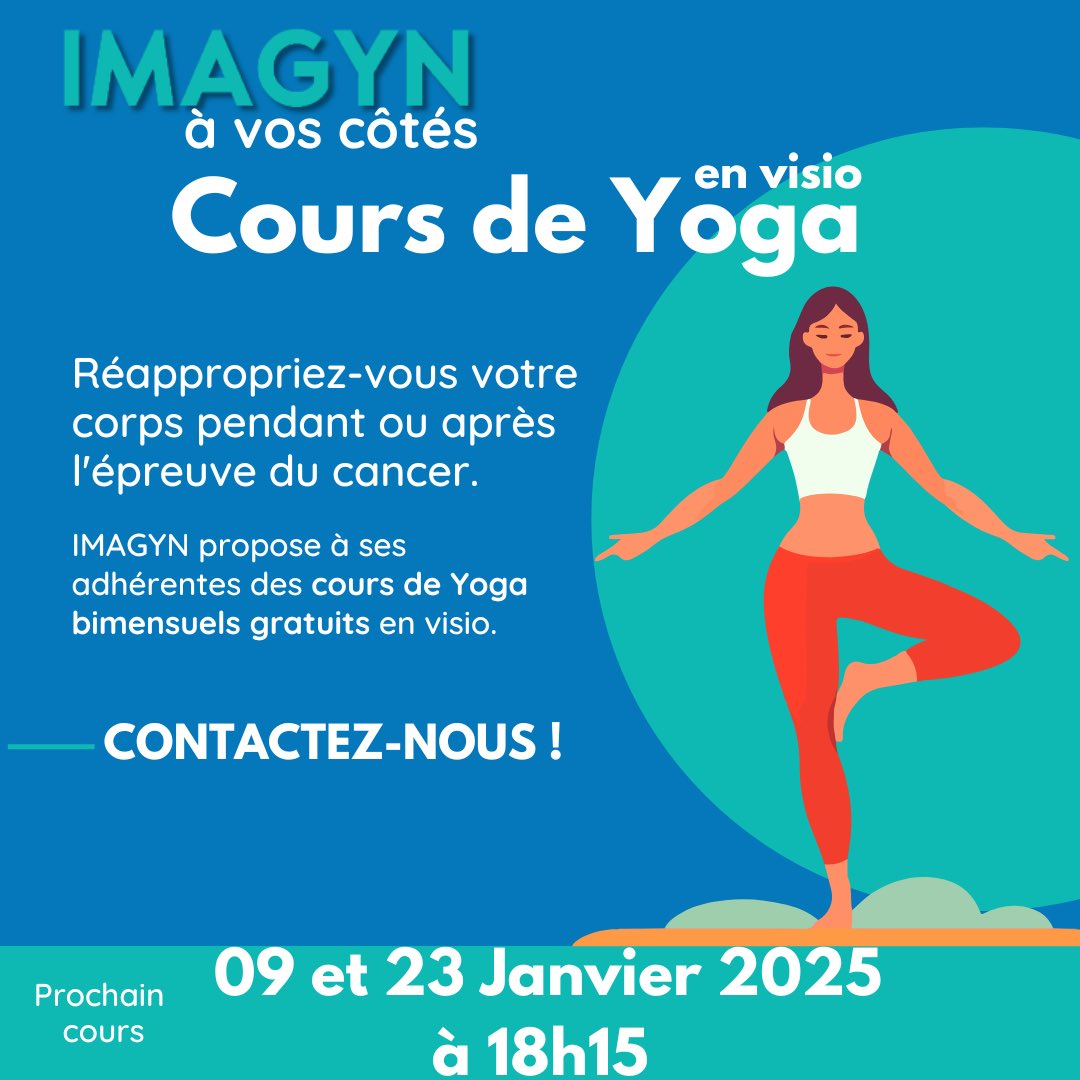 🧘‍♀Envie d’un moment de #detente ? Rejoignez notre coach de Hatha #Yoga pour une session tout en douceur !

💻RDV en vision le jeudi 09 et 23 janvier 2025 de 18h15 à 19h30. Les inscriptions via notre site sont obligatoires : imagyn.org